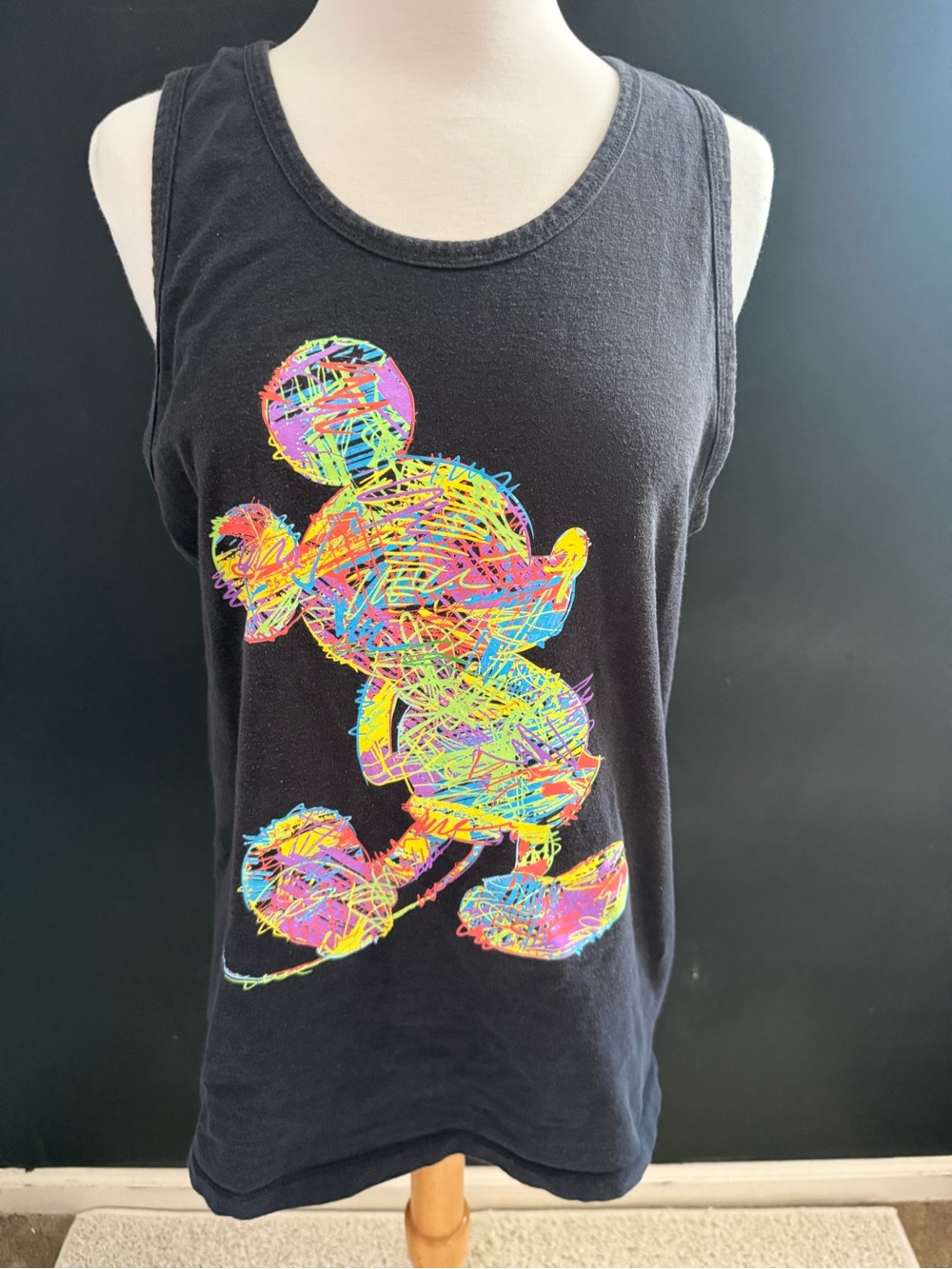 Mickey Mouse Neon Racerback Summer Women’s Disney Tee Medium